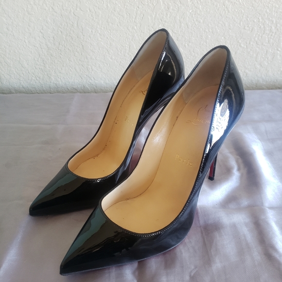 Christian Louboutin Pigalle Follies Black Patent Leather 100MM - Picture 8 of 16